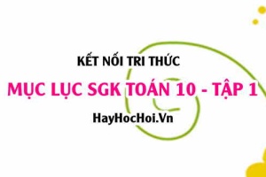 Mục lục SGK Toán 10 tập 1 Kết nối tri thức - Lý thuyết và bài tập Toán 10 tập 1 Kết nối tri thức